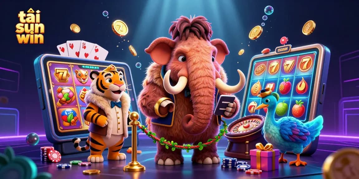 Experience thrilling gameplay with tải sun win as vibrant casino characters interact in a dynamic scene.