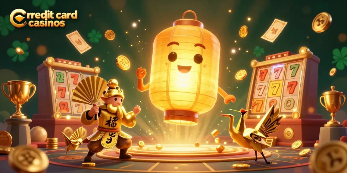 Engaging scene with credit card casinos showcasing vibrant characters and dynamic slot game elements.