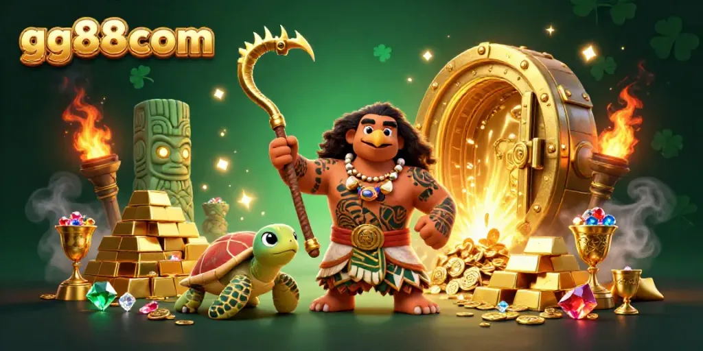 Engage in thrilling gameplay at gg88com with vibrant characters and lavish casino elements.