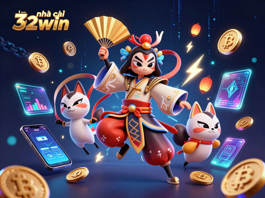 Bet on exciting moments with nhà cái 32win in a vibrant 3D casino illustration.