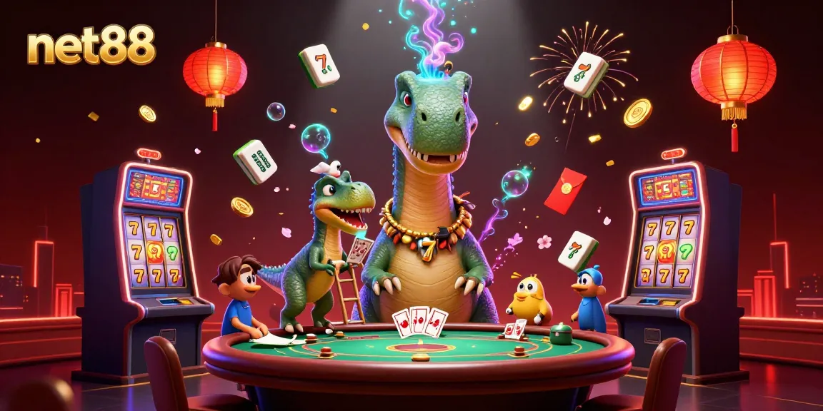 Experience thrilling moments with net88 at a vibrant online casino featuring dynamic characters and games.