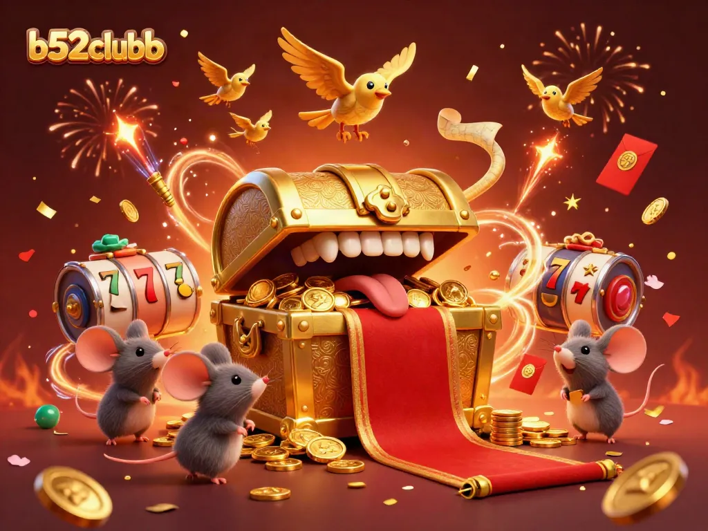 Win big with b52clubb at an exciting cartoon casino, featuring vibrant characters and dynamic elements.