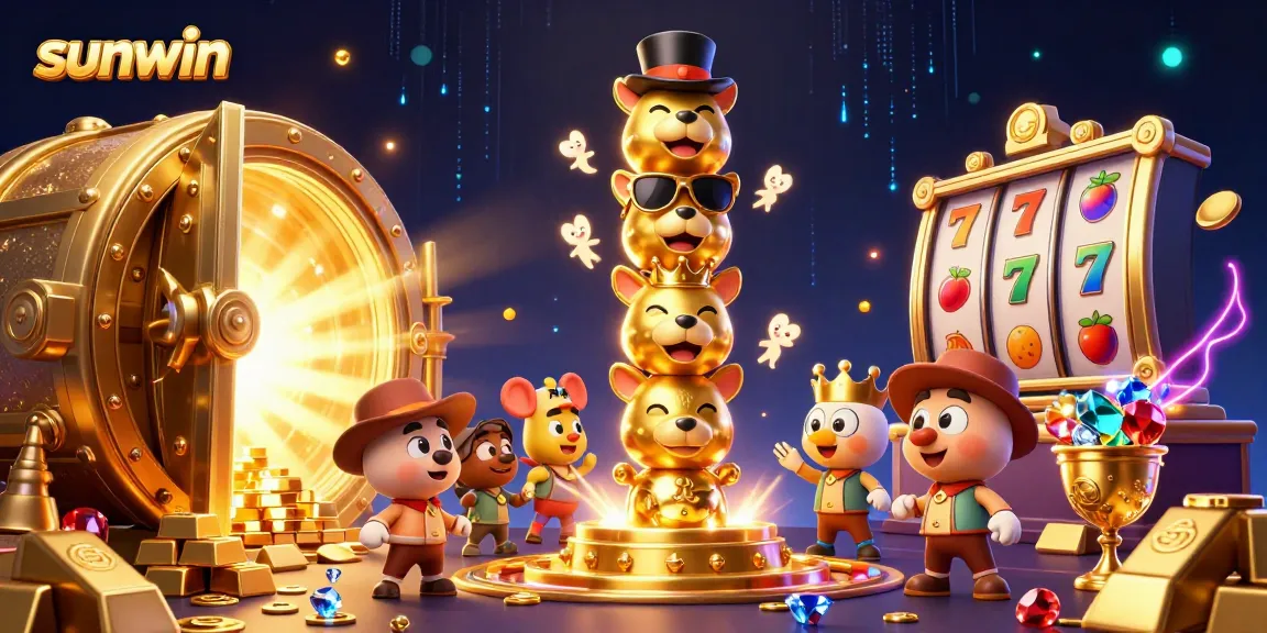 Experience the thrilling world of sunwin with vibrant slots and treasures in ultra-detailed 3D.