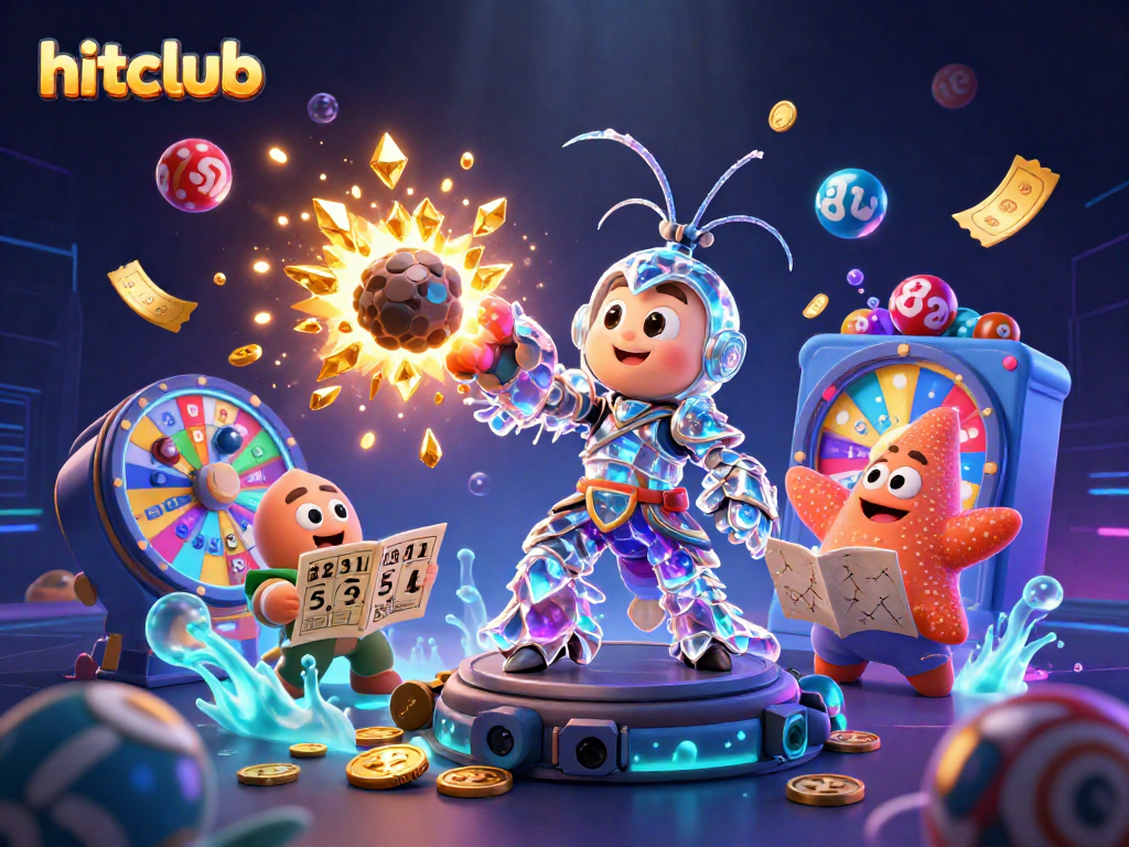 Engage with hitclub's vibrant online lottery experience featuring explosive treasures and cosmic characters.