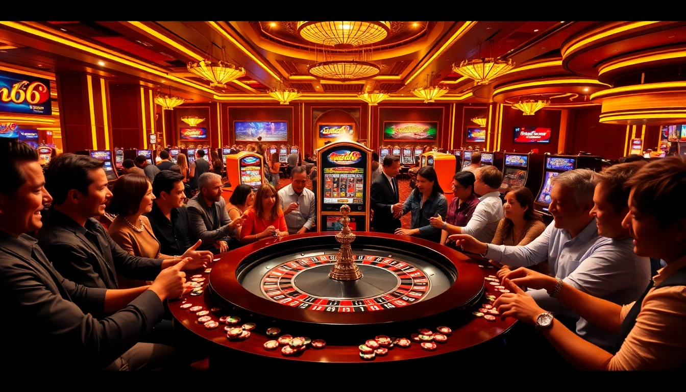 Experience the thrill of gaming at mb66.nyc with vibrant casino visuals and engaging players.
