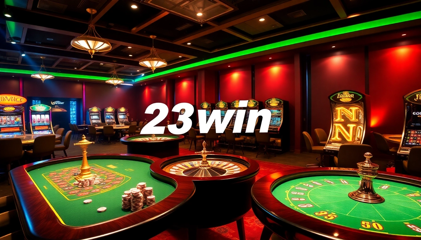 Experience the excitement of link 23win with dynamic online gambling elements including roulette, slots, and poker.