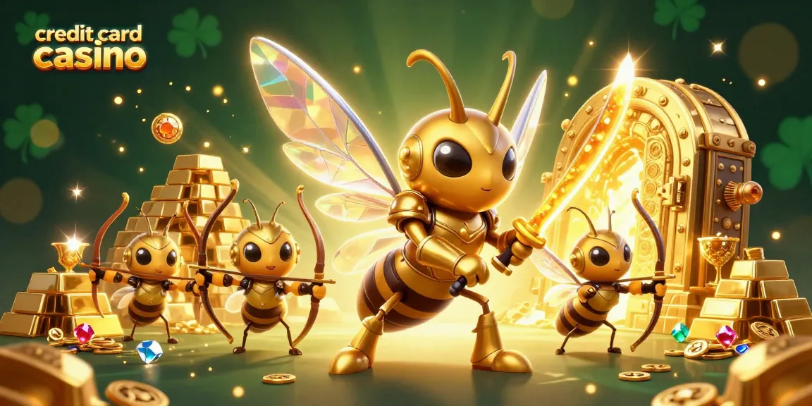 Engage in the vibrant world of credit card casino actions with samurai bee warriors and treasures.