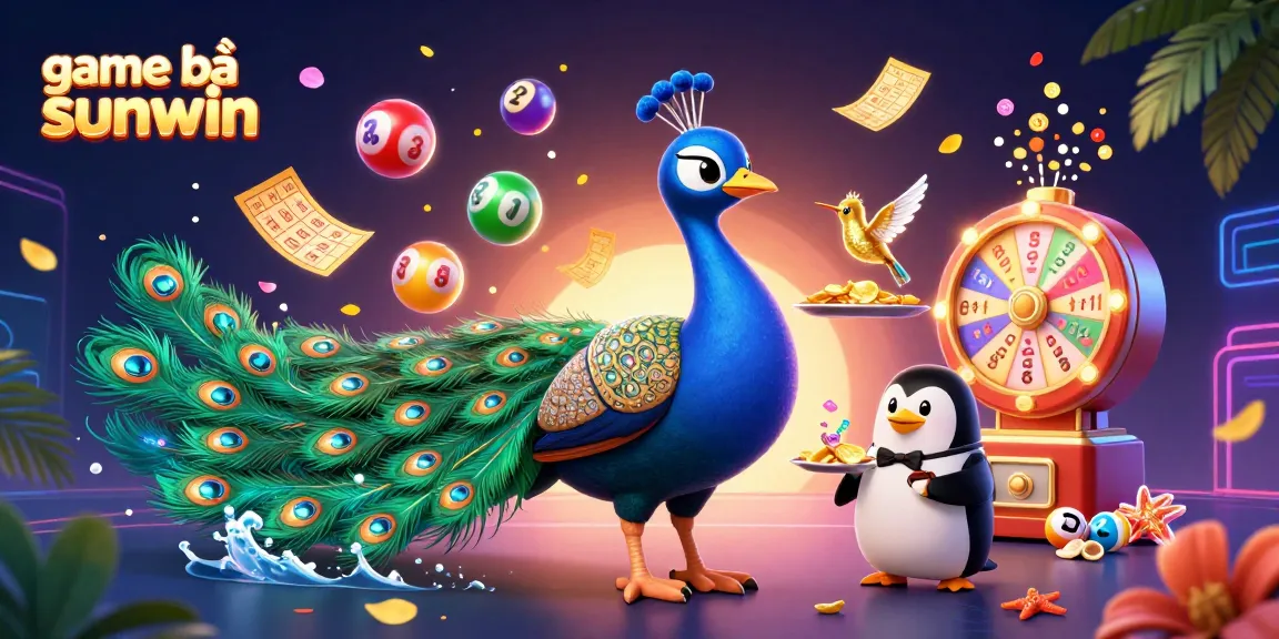 Engage in game bài sunwin with vibrant colorful balls and a lively casino scene.